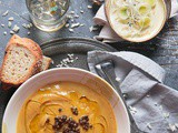 Crema di zucca lenticchie e porro