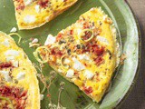 Frittata con feta greca e origano