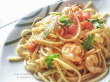 Linguine gamberi e pachino