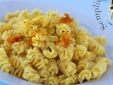 Radiatori con pesto di limone e bottarga