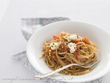 Spaghetto quadrato integrale peperoni e ricotta
