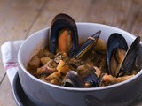 Zuppa di verdure fagioli e cozze