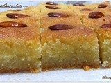 Ricetta dei Basbousa - un dolce che parla arabo - senza latticini e senza uova