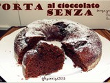 Torta cioccolattosa con cioccolato fondente e dolcificante (senza burro, senza latte e senza zucchero)