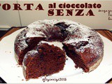 Torta cioccolattosa con cioccolato fondente e dolcificante (senza burro, senza latte e senza zucchero)