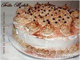 Torta Moka al caffè ovvero torta di compleanno con crema chantilly al caffè, ricetta senza latticini