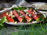 Basil Balsamic Ricotta Salata Grilled Watermelon