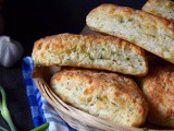 Fluffy Garlic Scape Buttermilk Cheese Biscuits