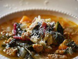 Italian Sausage Squash Soup with Swiss Chard