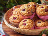 Raspberry Muffins Recipe with Oats