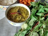 Andhra Style Gongura Pappu/Pulichakeerai Kootu/Sorrel leaves Dal