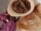 Dantina Soppu pachadi (Red Amaranth Leaves chutney) - Karnataka Cuisine
