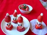 Strawberry Banana Santa Hats