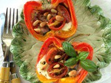 4-Ingredient Caprese Stuffed Peppers (Dinner for 2, Vegetarian)