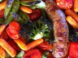4-Ingredient Vegetable Tray Sausage Sheet Pan Dinner
