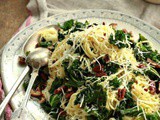 Angel Hair Pasta with Lemon, Kale and Pecans