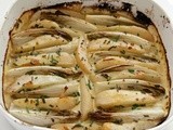 Baked Endive and Pears in Blue Cream Sauce for Fat Sunday #SundaySupper