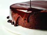 Darkest Chocolate Cake with Red Wine Glaze