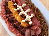 Football-Shaped Meat and Cheese Plate and Easy Football Food for #SundaySupper