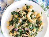 Lemony Garbanzo Kale Salad with Tuna