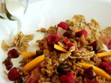Night Cereal: Chai Oatmeal with Bacon, Mango, Dates and Raspberries