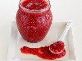 Raw Raspberry-Vanilla Chia Jam for #SundaySupper