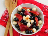 Red, White and Blue Fruit and Cheese Salad