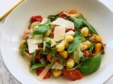 Sheet Pan Gnocchi with Cherry Tomatoes, Mozzarella and Arugula