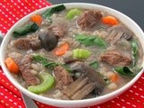 Slow Cooker Beef Barley Soup for Easy Holiday Entertaining #SundaySupper