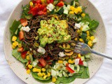 Spicy Southern California Black Bean Spaghetti Salad {Vegan, Gluten-Free}