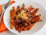 Sweet Potato Fries with Chili and Cheese