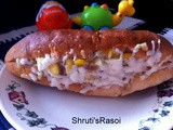 Egg and Corn Hot Dog