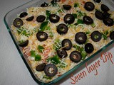 Seven layer bean dip