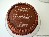 Birthday Cake - Chocolate Cake with Sourcream Filling & Ganache Frosting
