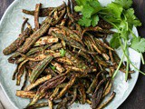 Crispy Bhindi - Crispy and Spicy Oven Baked Okra