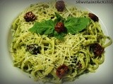 Linguine with Pesto & Roasted Tomatoes