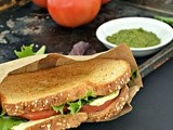 Tomato Mozzarella Pesto Sandwich