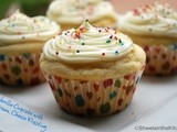 Vanilla Cupcake with Cream Cheese Frosting - Eggless