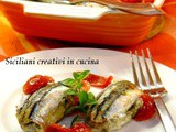 Alici ripiene al forno, con pomodori