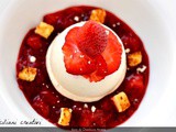 Budino di ricotta con fragole fresche