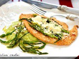 Cotolette di pollo al forno con asparagi e Parmigiano Reggiano Dop