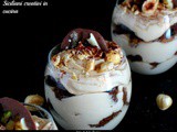 Crema di mascarpone al caffè, nocciole e cioccolato