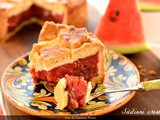 Crostata coperta al gelo di anguria (gelo i muluni)