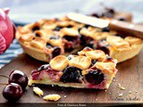 Crostata di crema al limone e ciliegie