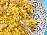 Fregula con carciofi e zafferano