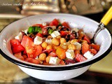 Insalata di ceci pomodori e olive alla siciliana