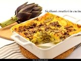 Lasagne con carciofi, caciocavallo e zafferano