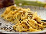 Linguine con ragù di scorfano e carciofi allo zafferano