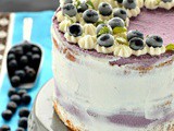 Naked cake al mascarpone e mirtilli