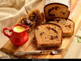 Pane dolce con farina di castagne, cioccolato e uvetta